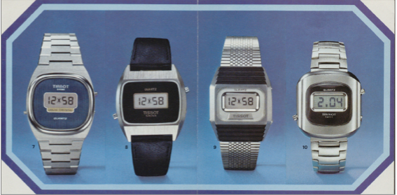 collezione Tissot Digital anni '70 - '80