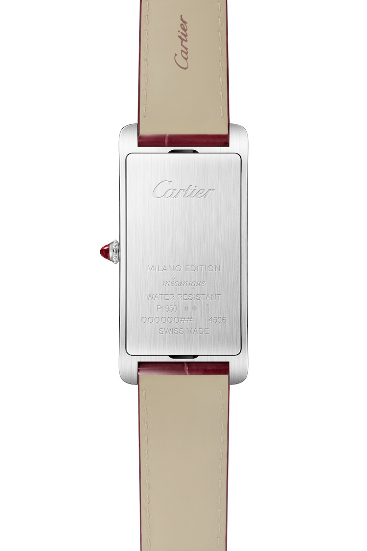 Cartier Tank Cintrée Montenapoleone back